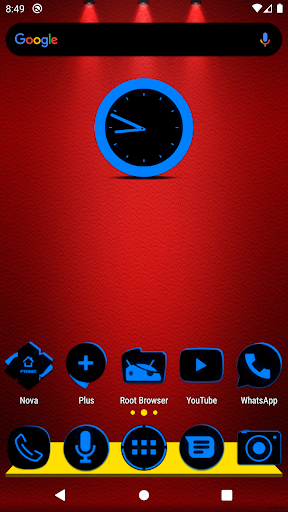 Android application Flat Black and Blue Icon Pack screenshort