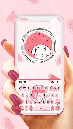 Android application Watermelon Pink Keyboard Backg screenshort