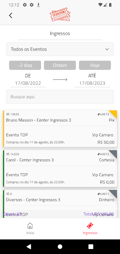 Center Ingressos Vendas Screen 3