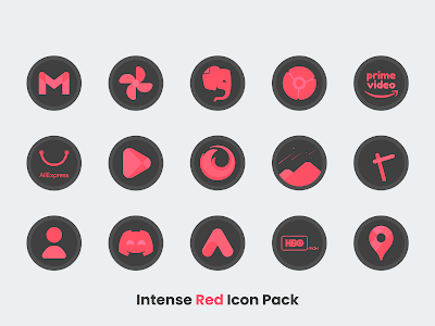 Intense Red - Icon Pack 1.1 (Patched)