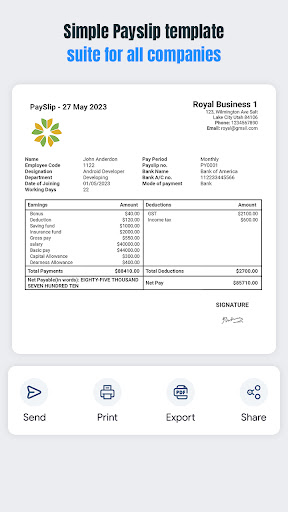 Payslip: Paystub Maker Screen 2