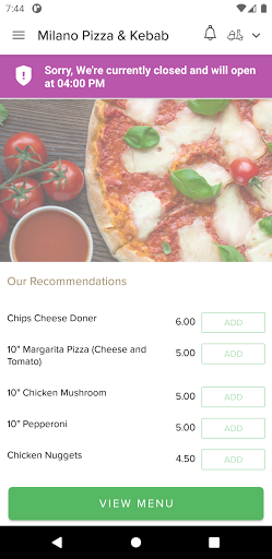 Milano Pizza & Kebab Screen 2