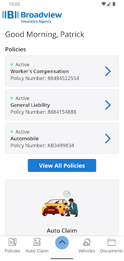 Broadview Insurance Agency App Screen 2