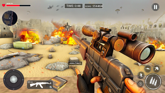 WW2 Sniper: 게임 어드벤처 온라인 슈팅 저격