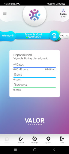 Android application Valor Telecom screenshort