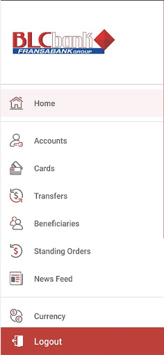 eBLC Bank Mobile Banking Screen 2