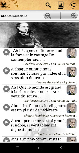 Android application Charles Baudelaire : Citations screenshort