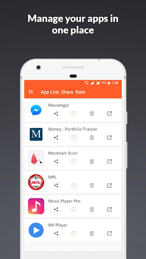 Android application Apps Book - Manage your Apps screenshort