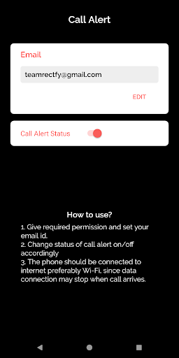 Incoming call & Missed call al Screen 2