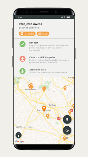 Android application PPO Map - Course d'orientation screenshort