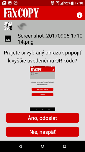 FaxCopy Upload Screen 3