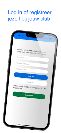 Android application Verzorgingsplanner screenshort