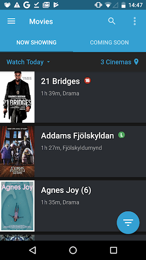 Android application Bíóklúbburinn screenshort