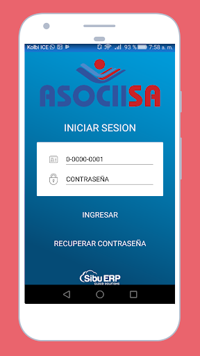ASOCIISA APP Screen 2
