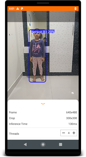 Android application TensorflowLite ObjectDetection screenshort