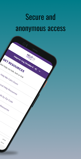 HELPme - Resources and Support Screen 3