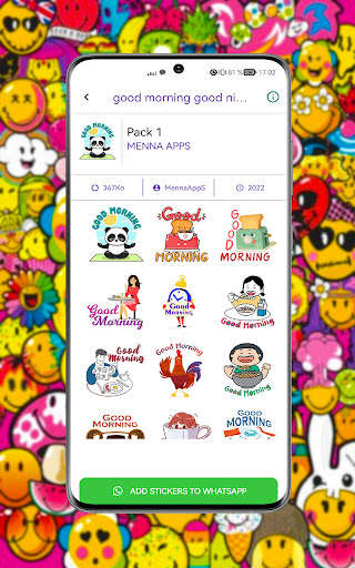 good morning  night stickers