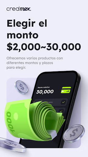 Android application Credmex: Préstamos de dinero screenshort