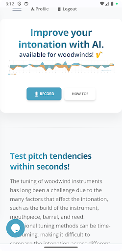 Android application AI Pitch Tendency Tuner screenshort