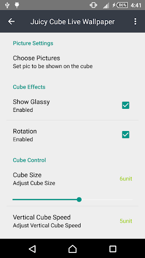 Juicy Cube Live Wallpaper Screen 3