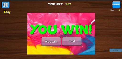 Android application jigsawPuzzle screenshort