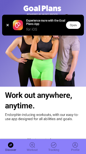 Android application Goal Plans Workouts & Training screenshort