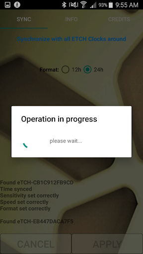 eTCH Sync Time Screen 3