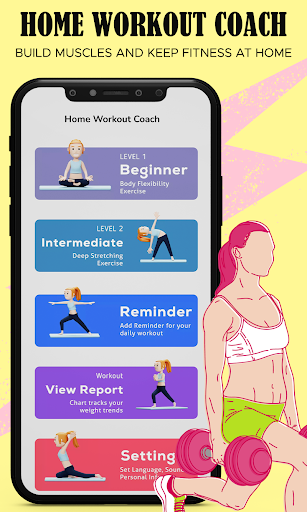 Home workouts fitness coach Screen 2
