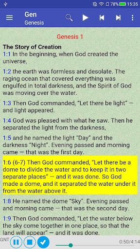 Android application Good News Translation Bible screenshort