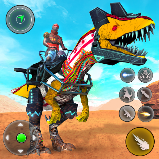 Download Robot Dino T-Rex Attack android on PC