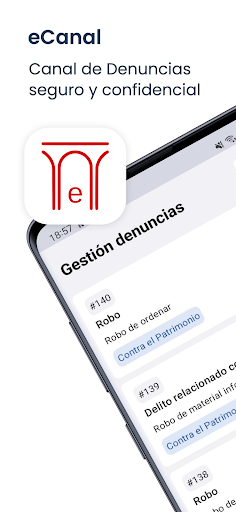 Android application eCanal Denuncias screenshort
