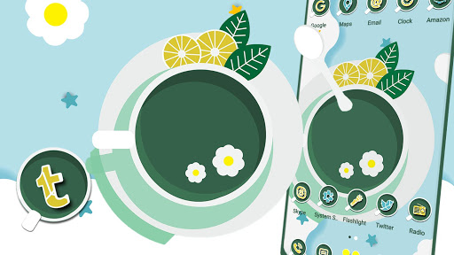 Green Lemon Tea Theme Screen 2