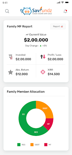 Android application SavFundz screenshort