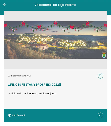 Valdecañas de Tajo Informa Screen 3