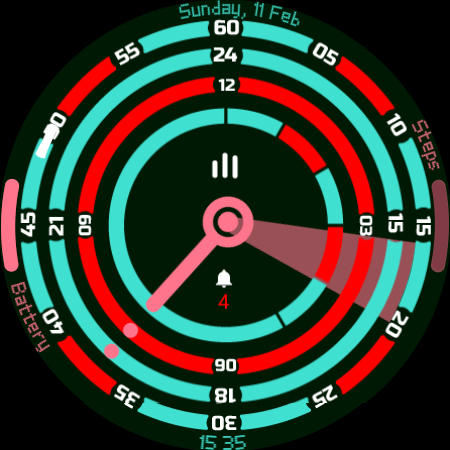 Screenshot of Bullseye Watch Face