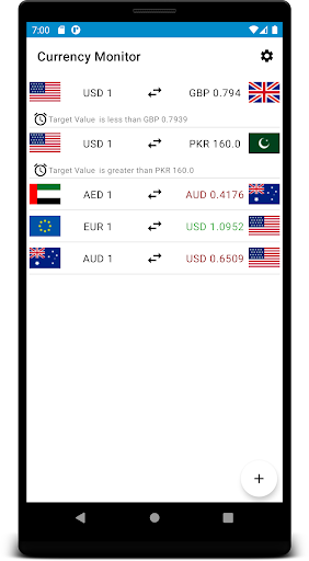 Android application Currency Monitor screenshort