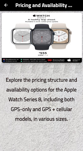 Android application Apple Watch Series 8 guide screenshort