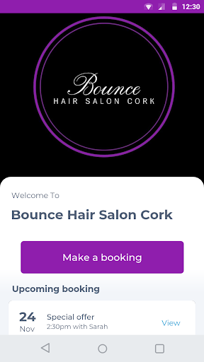 Android application Bounce Hair Salon Cork screenshort