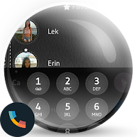 Leather Black Phone Dial Theme