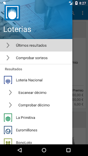 Resultados Loterias y Apuestas Screen 3