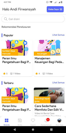 Android application Sepasar screenshort
