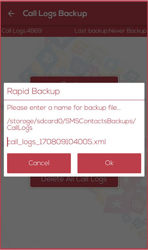 Rapid Backup & Restore - SMS, Screen 3