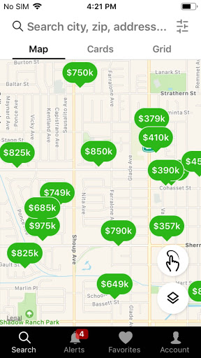 Android application Tony CA Homes screenshort