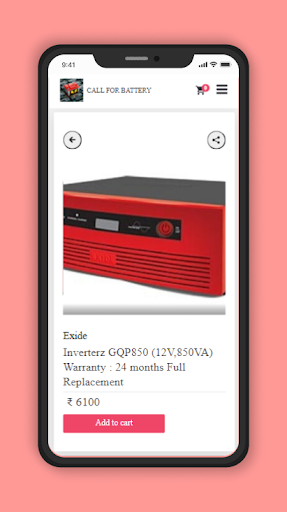 Call for battery Screen 3