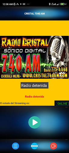 Android application Cristal 740 AM screenshort