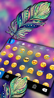 screenshot of Galaxy Feather Keyboard Theme