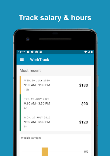 Work Track - Log Working Hours Screenshot 1 - AppWisp.com