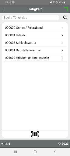 ScannerErfassung Screen 2