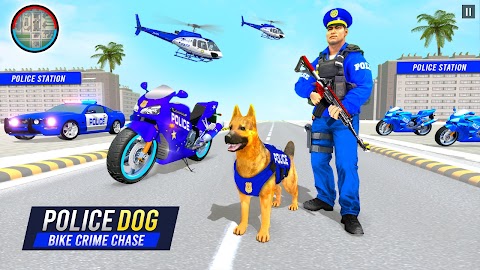 Police Dog Crime Bike Chaseのおすすめ画像1