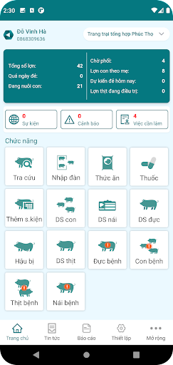 Android application Chăn nuôi thông minh screenshort